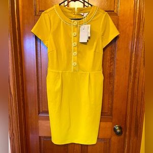 Boden vintage styled golden yellow shift dress